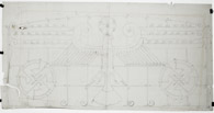 Bleistiftzeichnung 80x160 cm, Gitter mit Reichsadler