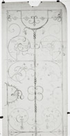 Bleistiftzeichnung 220x78 cm, Gitterdetail, Fische