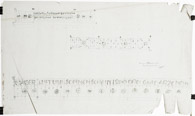 Tuschezeichnung 46x77 cm, Entwurf „Für Balkongeländer“