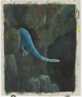 Dinosaurier, 1926, Ölbild 29x35cm