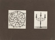 Gitterdetail und Kerzenleuchter ca.1927
